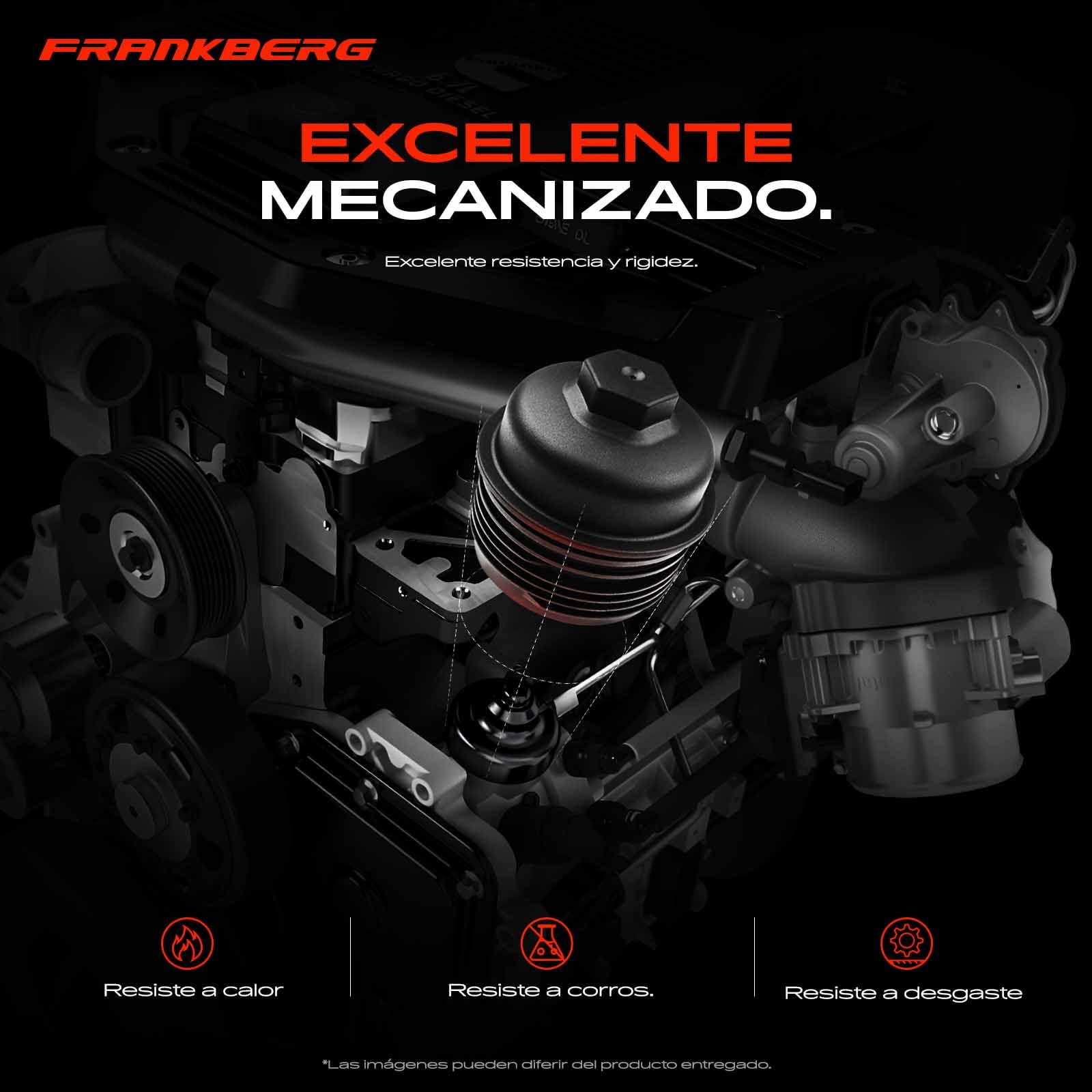 Frankberg Carcasa del filtro de aceite 11421713838 | Compatible con: Z3 E36, Serie 3 Convertible E46, Serie 3 Coupé E46, Serie 3 Touring E36, Serie 5 Touring E61