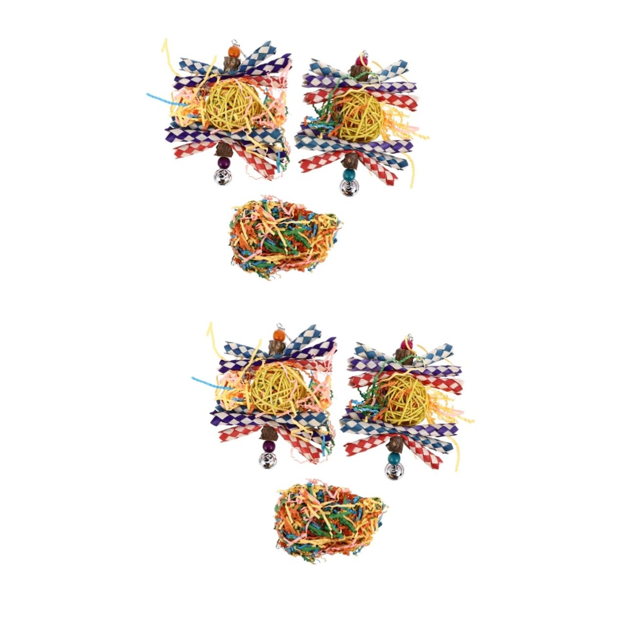 FRCOLOR 2pezzi Giocattolo Per Pappagalli Rattan Gioco Da Masticare Per Uccelli Accessorio Creativo Per Nibblare e Divertirsi Per Pappagalli Di Piccole e Medie