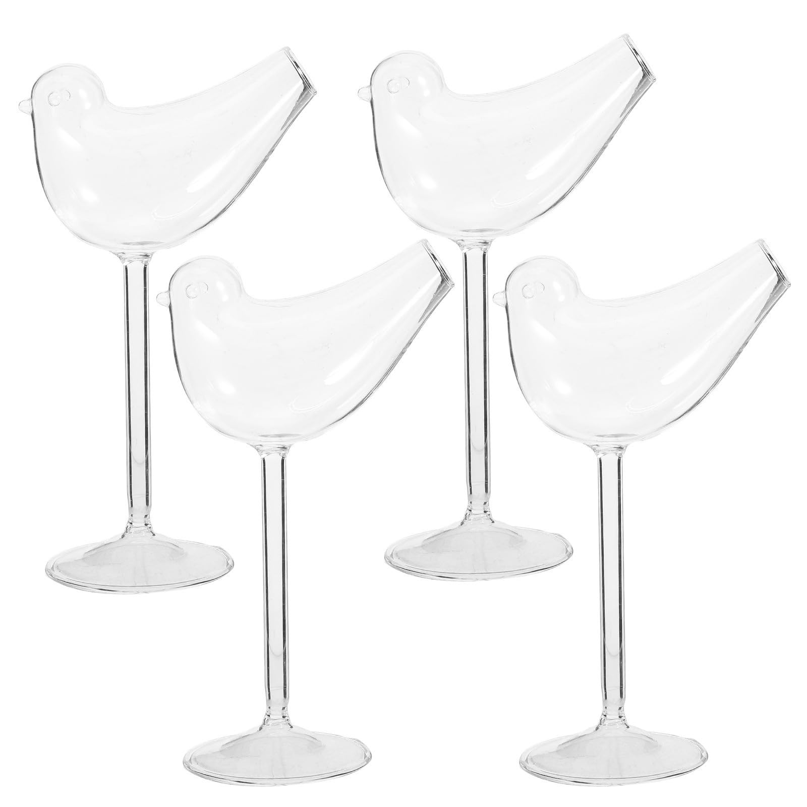 4 bicchieri per vino in vetro da 150 ml stile fashion per cocktail, adatti a club e riunioni