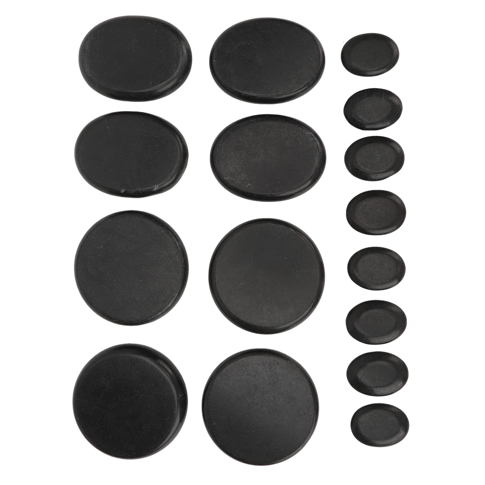 Juego de Masaje con Piedras Calientes, 16 Piezas de Piedras Calientes de Basalto con Kit de Calentador, Piedras de Masaje y Calentador para Spa, Relajación, Curación