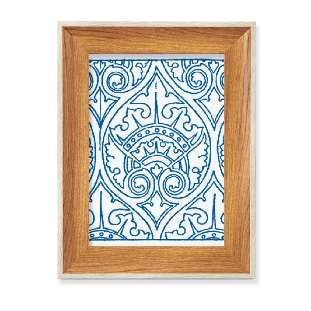 Cadre de photo en bois avec illustration Talavera pour décoration de bureau