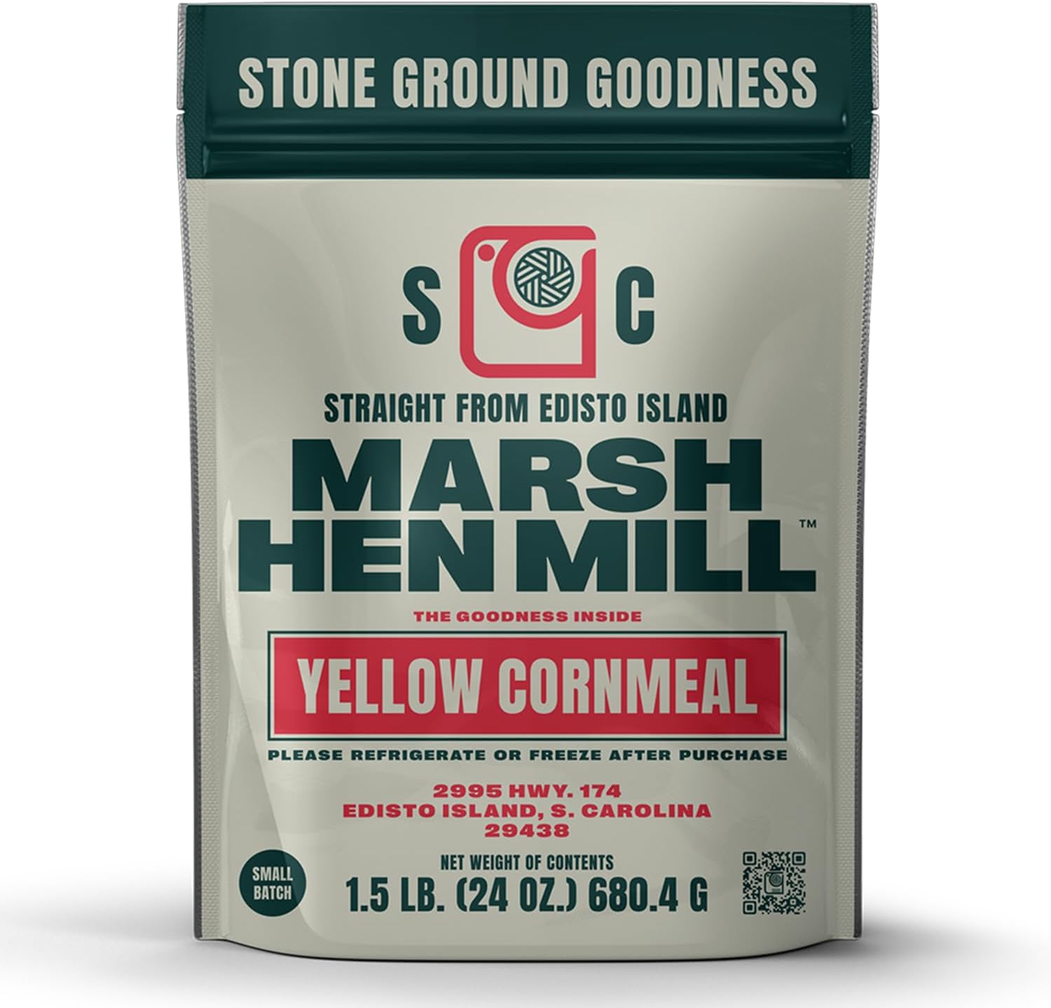 Stone Ground Yellow Cornmeal | Premium Heirloom Corn Flour | All Purpose Flour For Baking & Cooking | Consistent Results | Grown on Family Farm | Stone Ground Cornmeal | 24 Oz Pack