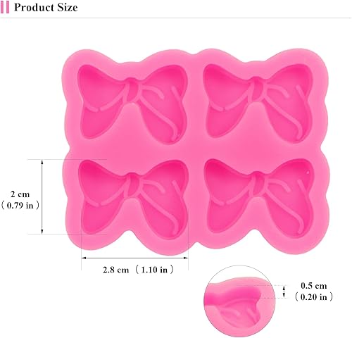 Miniatura 2 de Lindo molde de resina de silicona con nudo, mini molde para pajarita, molde de chocolate para decoración de pasteles de postres y postres