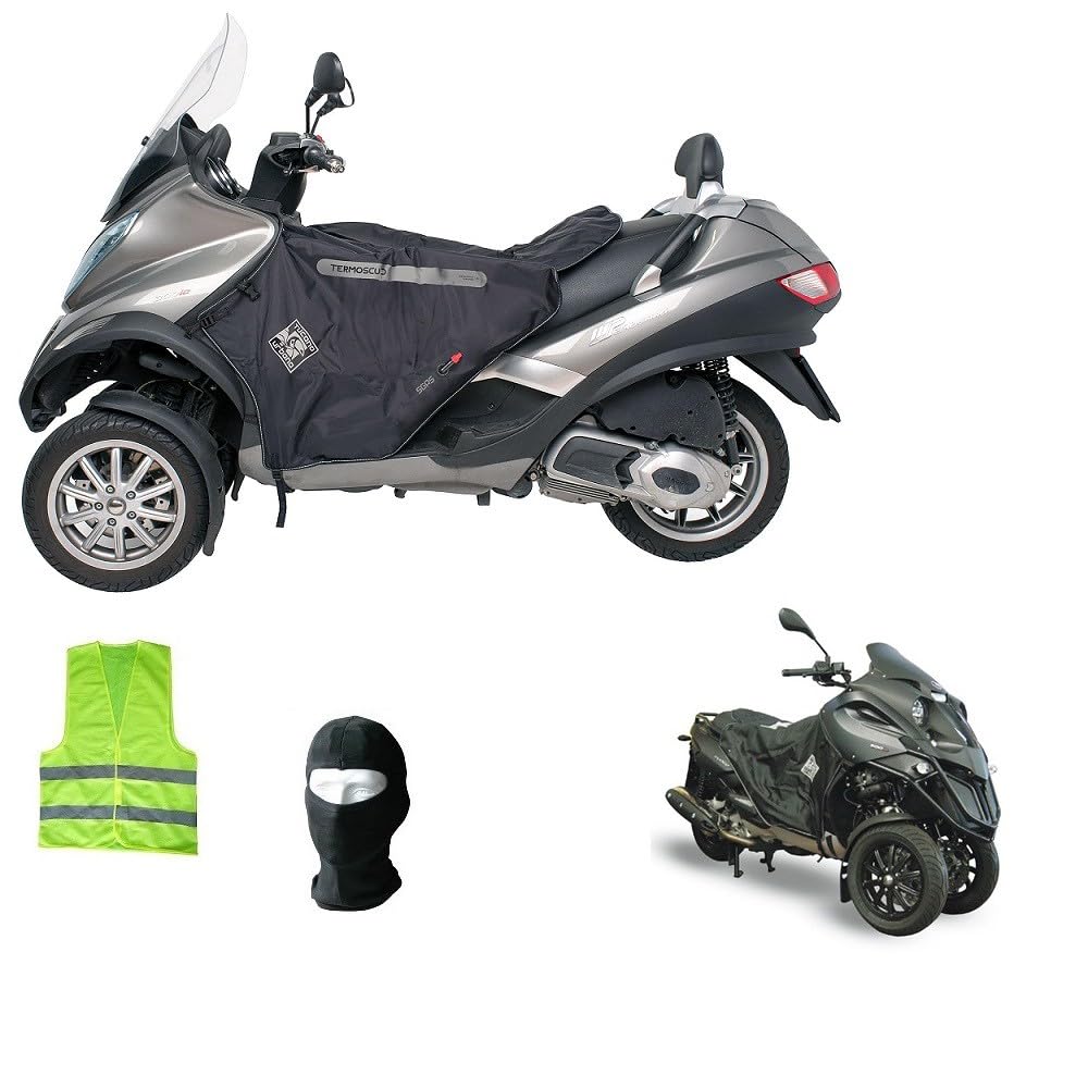 Compatible avec Piaggio MP3 500 Hybrid Business dal 2014 al 2022 Couvre-Jambes R062W-X TERMOSCUDO Tucano Urbano Couverture Thermique IMPERMÉABLE Interne en Fourrure ECO SPÉCIFIQUE pour Scooter