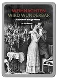  Weihnachten wird wunderbar: Die schönsten Vintage-Photos, 20 Postkarten gedruckt auf Apfelpapier in einer hochwertigen Dose.