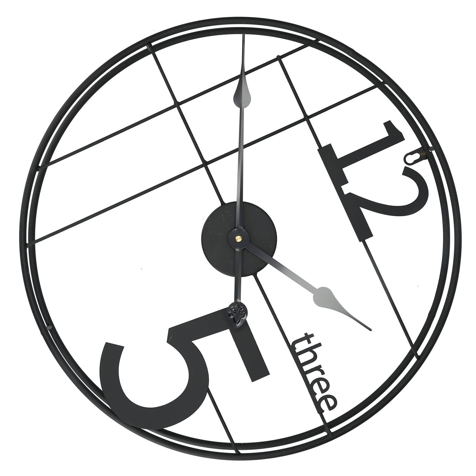 Reloj de Pared 19,7 Pulgadas Redondo Hierro Minimalista Estilo