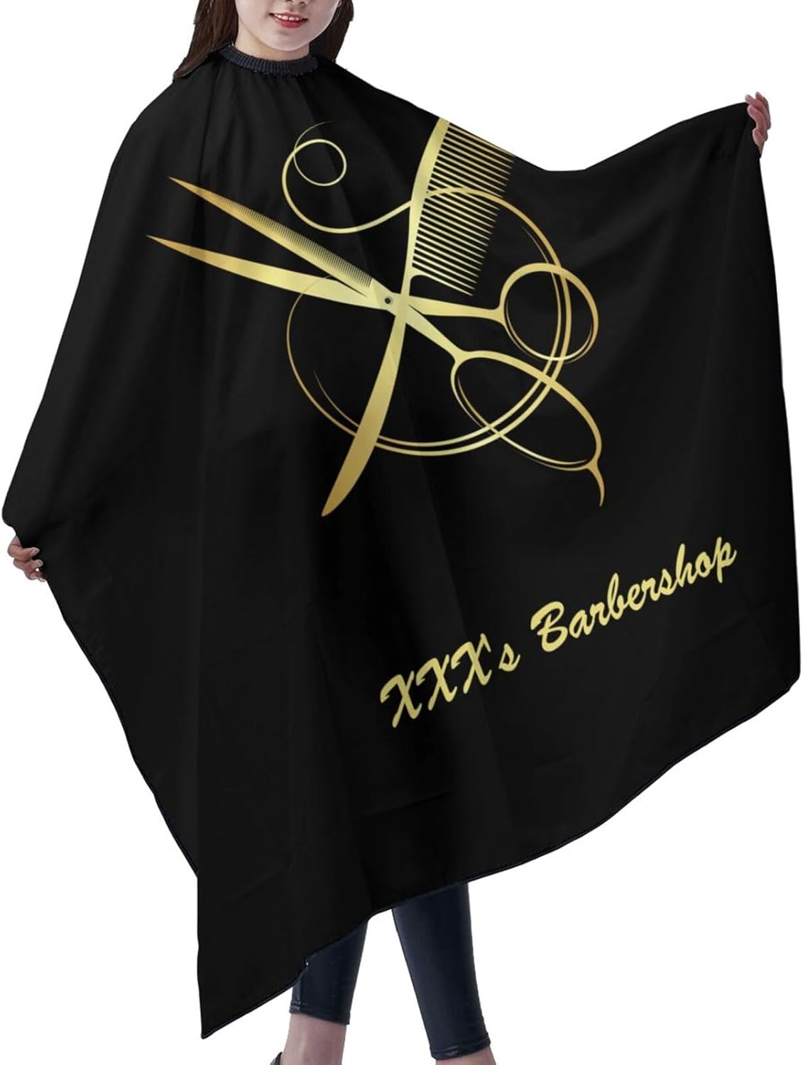 Custom Barber Cape - Add Your Photo, Text, Logo for Personalized Hairdresser Cape for Men - Customized Hair Cutting for Home Salon Barbershop