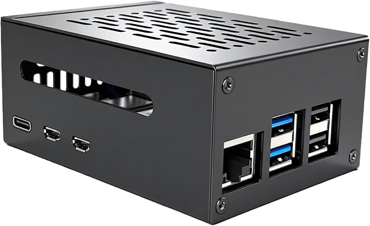 Metal Case for Raspberry Pi 5, Support PCIe M.2 Key-M NVMe SSD Shield X1001/X1004/N04/N05/M901 & Raspberry Pi 5 Active Cooler