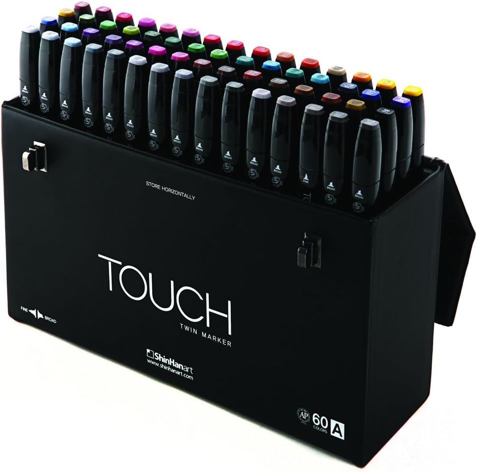 ShinHanart Touch Twin Marker 60A Colors 60er Set Grafikmarker Box Design