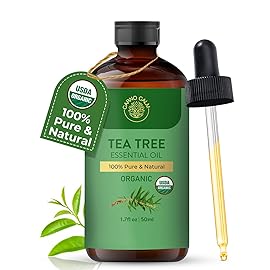 Carno Calm Tea Tree Oil for Skin- 100% Pure Organic Tea Tree Essential Oil for Face, Scalp, Nails, and Toenail - Therapeutic Grade Tree Tea Oil for Hair Growth & Acne | 1.7 fl. oz