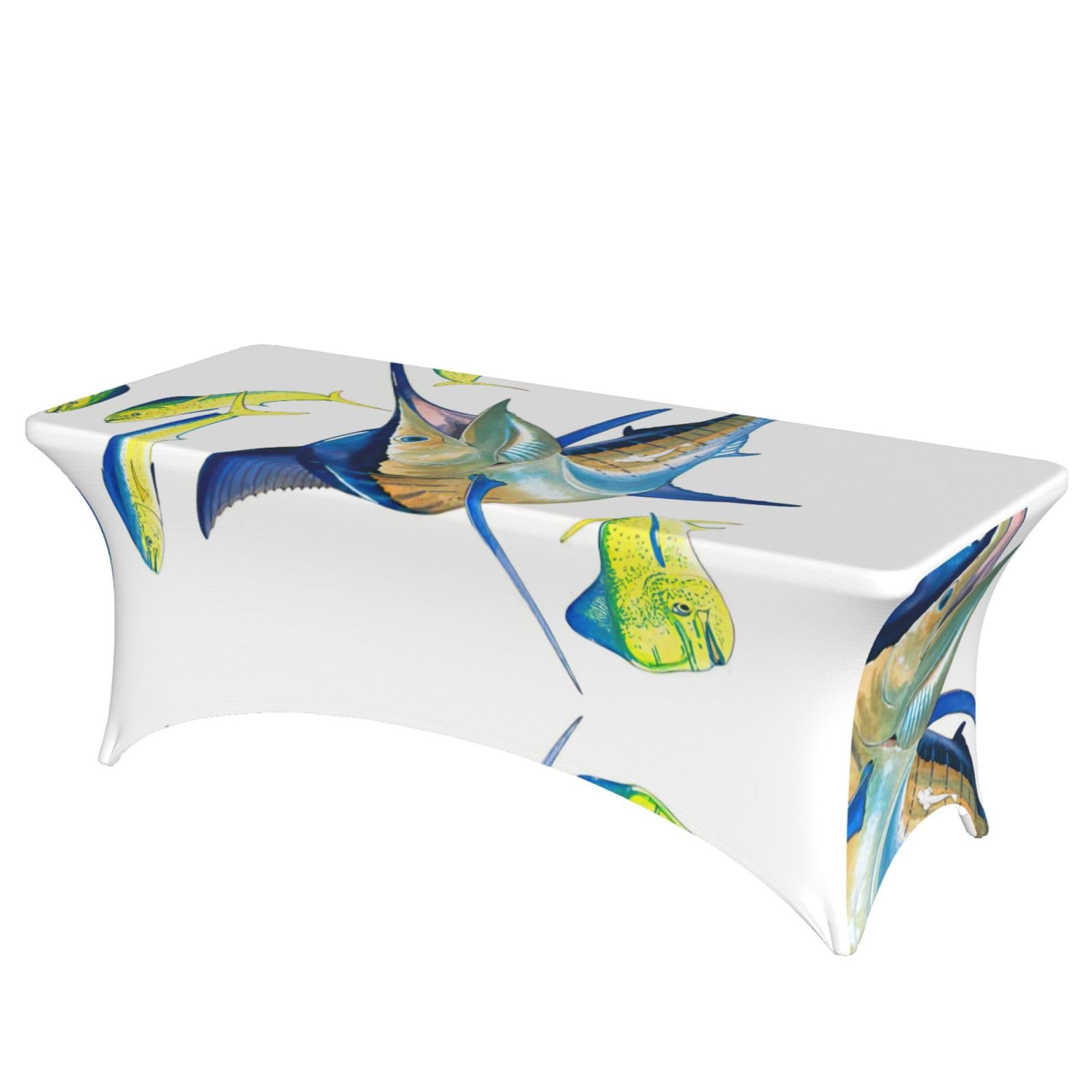 Housse de table extensible poisson de 1,8m pour décorer vos buffets de mariage et fêtes