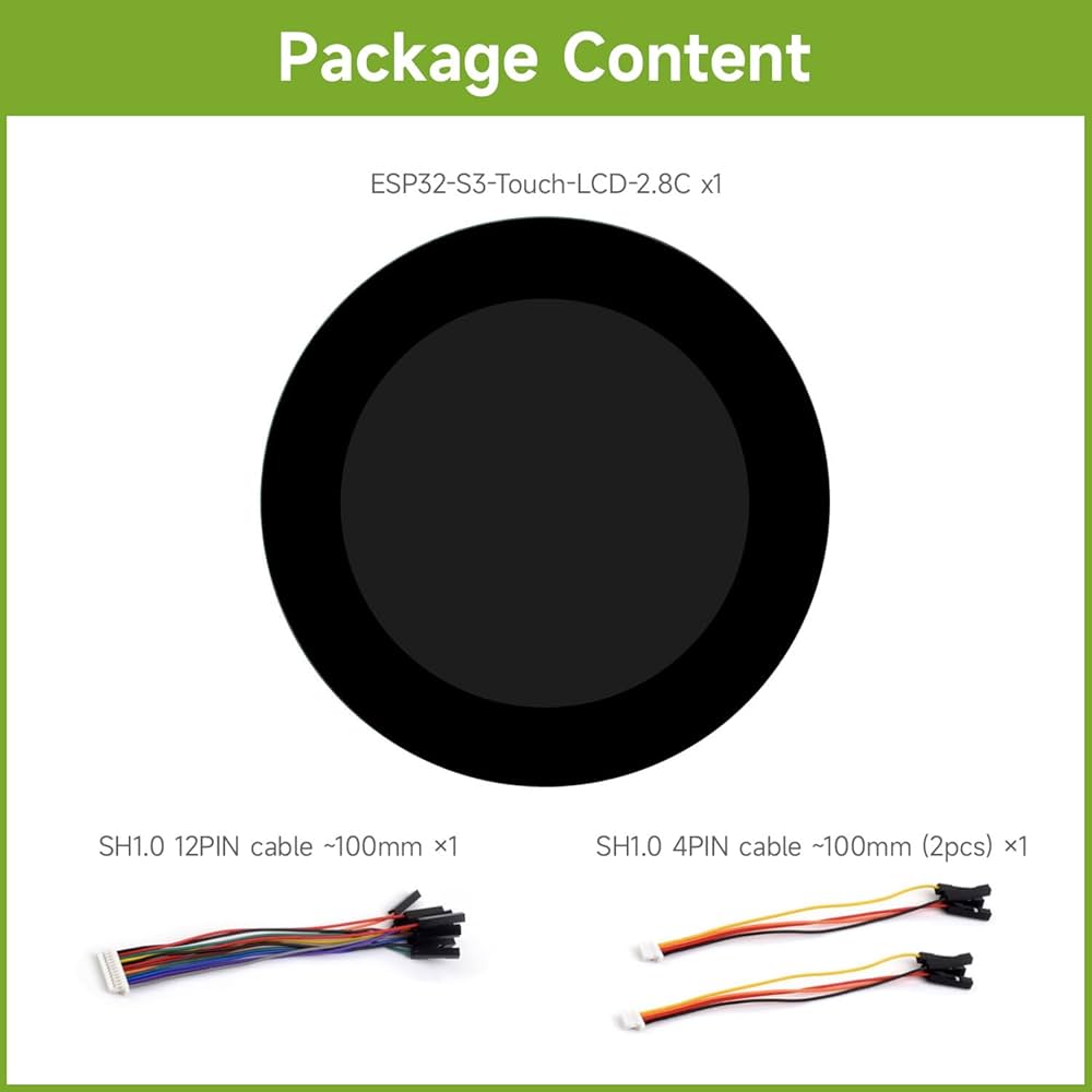 Waveshare ESP32-S3 1.46inch Round Display Development Board, 412×412