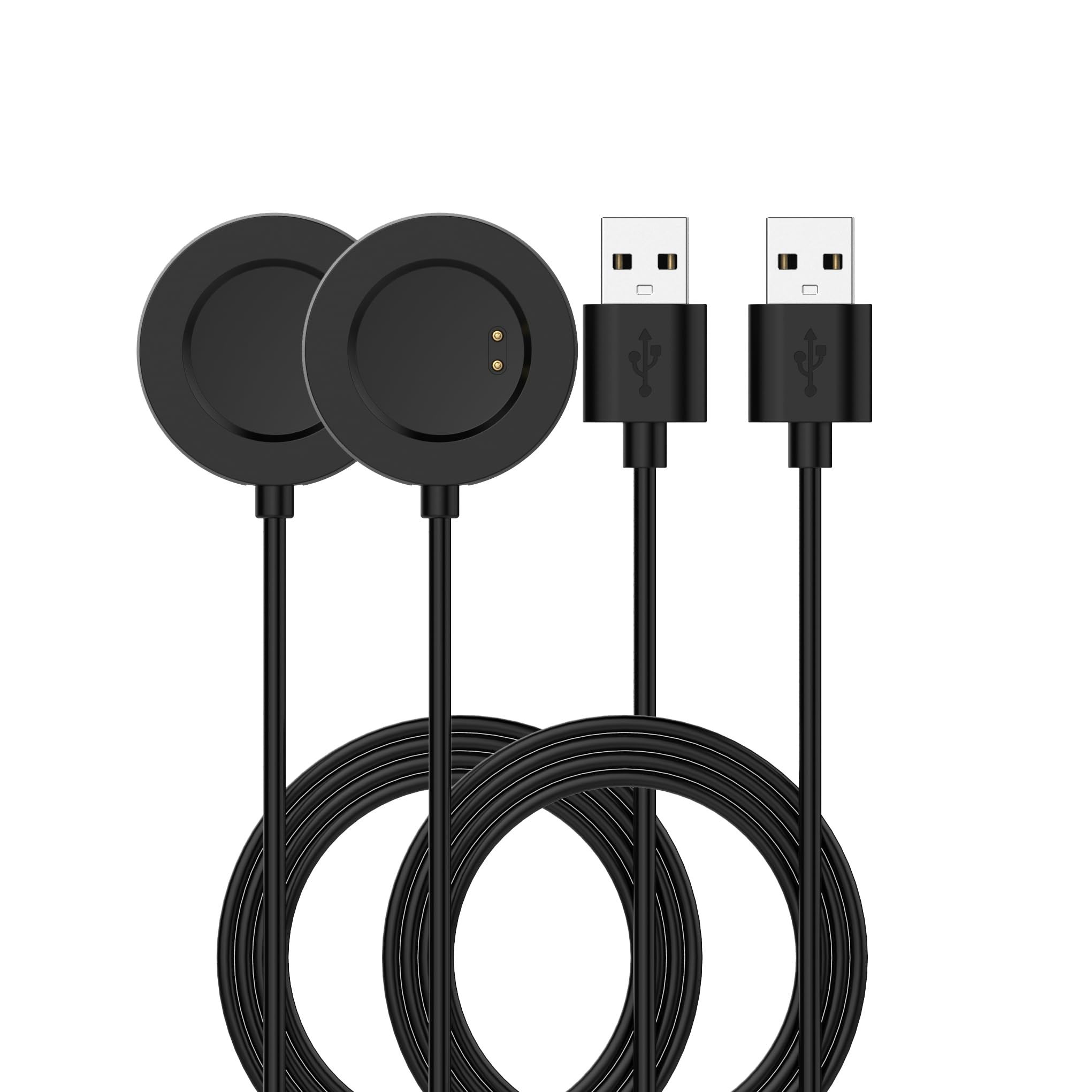 FitTurn Charging Cable Compatible with SKG V9 Pro, V9 SmartWatch- Replacement (3.3ft) Charger USB Cord Cable Charger for SKG V9 Pro, V9 Charger Cable Accessory (Black)