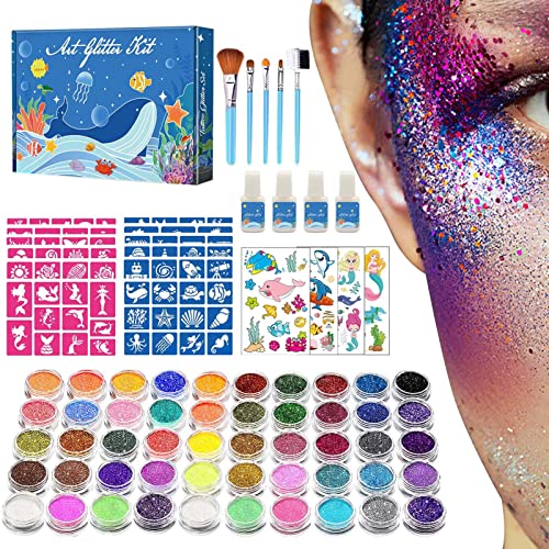 Glitter para Meninas,Crianças Tatuagens Falso Impermeáveis Adesivos | Tatuagens temporárias brilhant