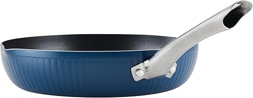 Miniatura 10 de Farberware Style - Sartén antiadherente con boquillas de vertido, apta para lavavajillas, 11.25 pulgadas, color azul