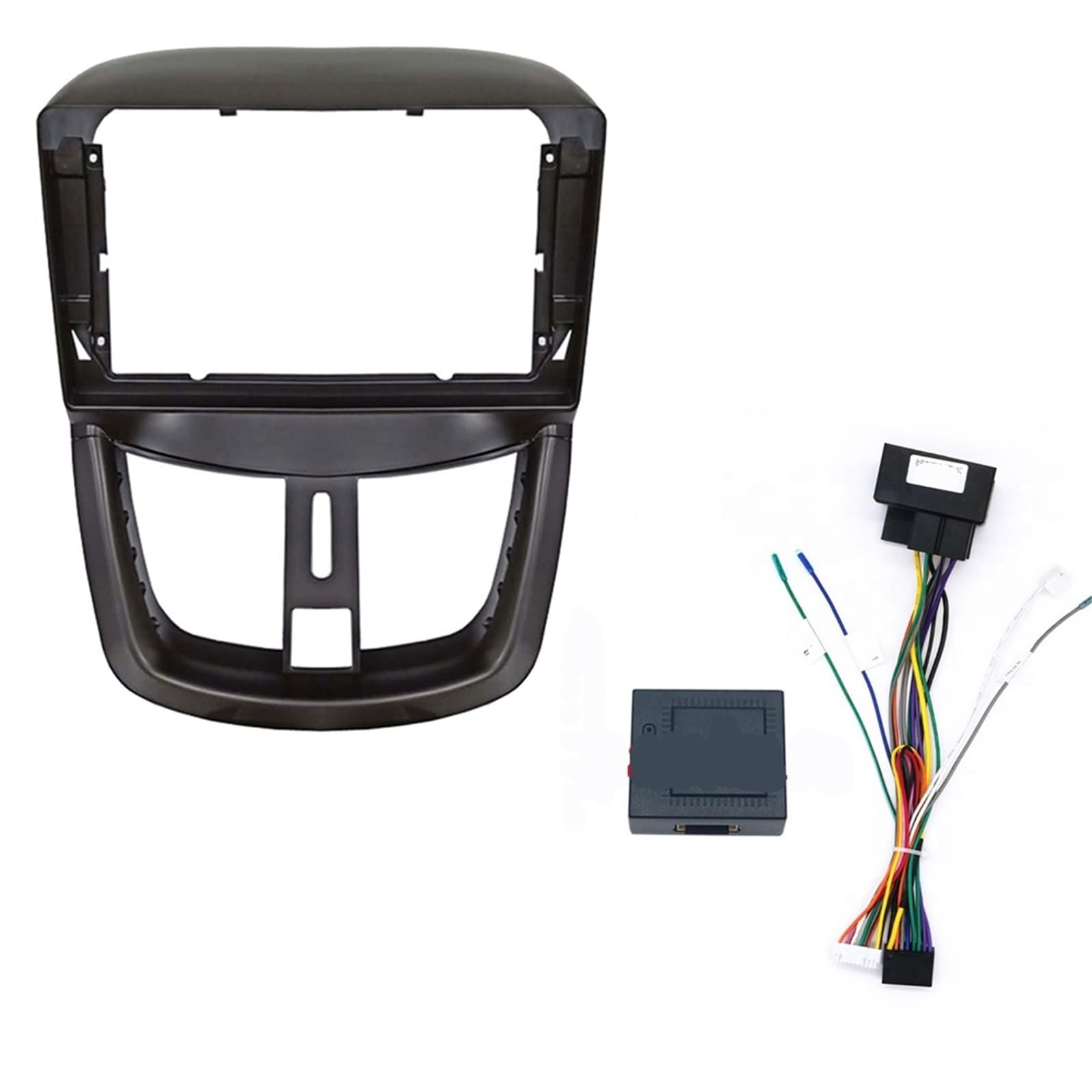 Juego de instalación de Radio Adaptador de Panel Radio Canbus 9 Pulgadas para Peugeot 207 (2002-2010) con Audi(Frame an canbus-B)
