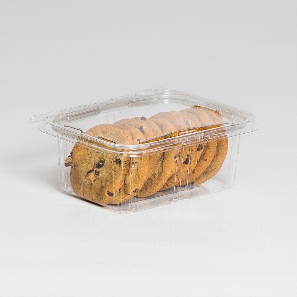 Inline Ts32 Safe T Fresh Tamper Evident 32 Oz Plastic Clear Hinged Container ...