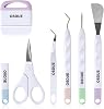 OSDUE 6 PCS Vinyl Weeding Tools, Craft Weeding Tools Set, Stainless Steel Plotter Accessories for CricutSilhouetteSiserOracal 631 651 751 Vinyl