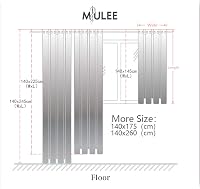 MIULEE 2 darabos voile függöny szett, átlátszó fényáteresztő függöny, füles dekorációs függöny hálóhoz és nappalihoz 9