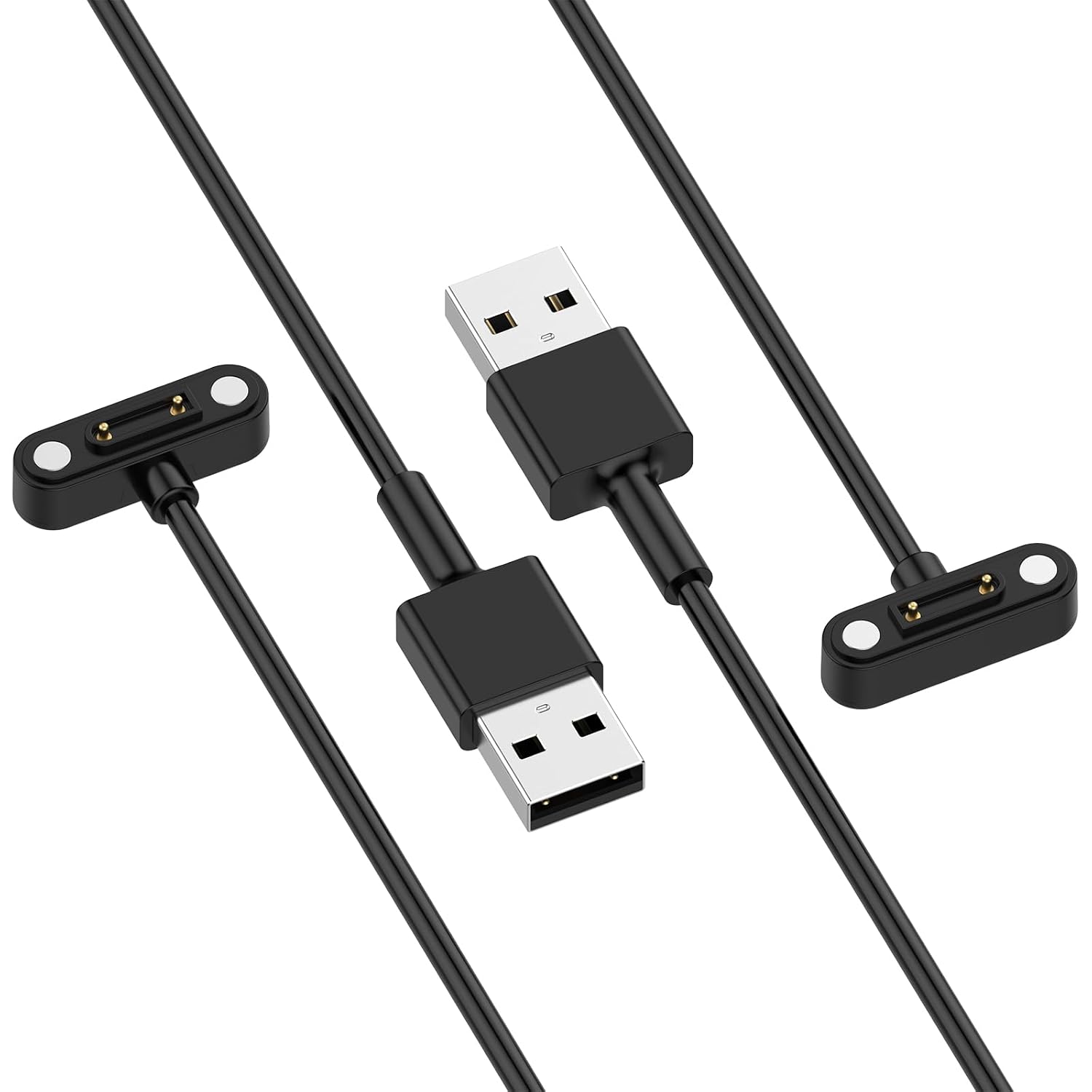 USB Charging Cable, 3.3ft Replacement Cord Compatible with TickTalk 5 Kids Smartwatch, Black (2, Black)