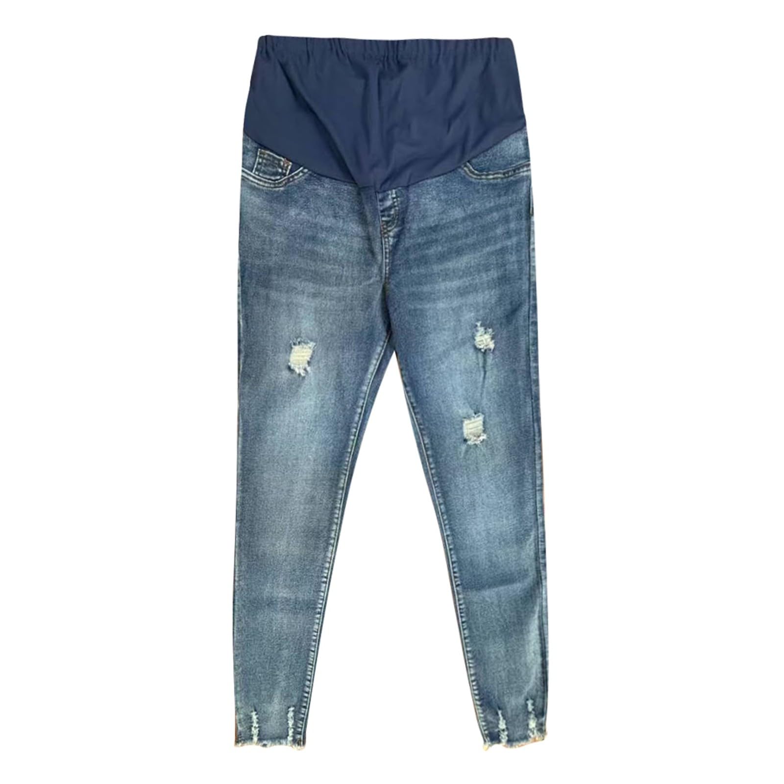 Generisch Vaqueros de premamá elásticos con ajuste estrecho, ideal para embarazadas, apoya el abdomen, corte de bota cómodo, lavado suave