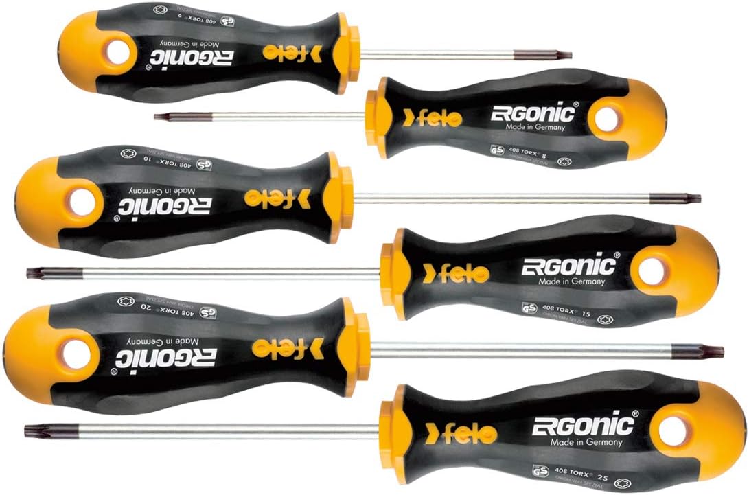 Ergonic 6 pc Torx Set-T8, T9, T10, T15, T20, T25