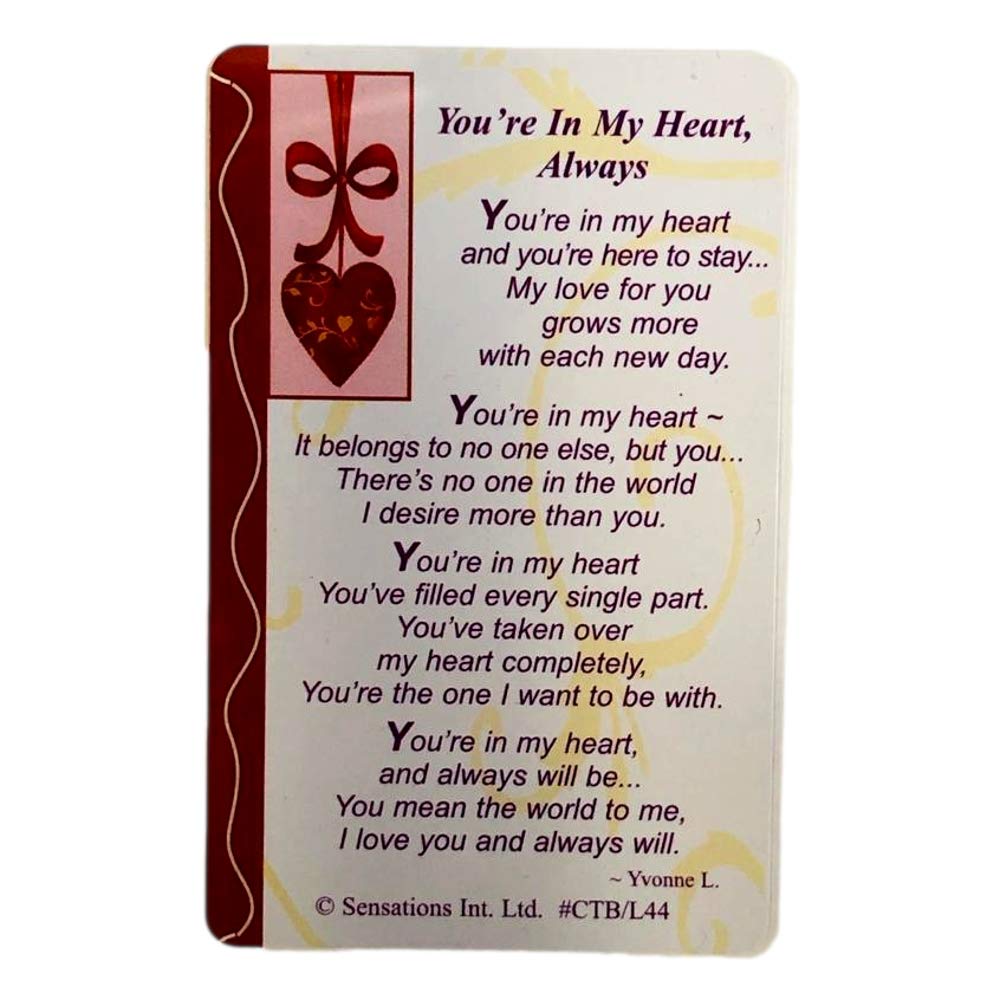 Shop Inc Multi Color You`Re In My Heart, Always.wallet Card (Sentimental Keepsake Wallet/Purse Card)