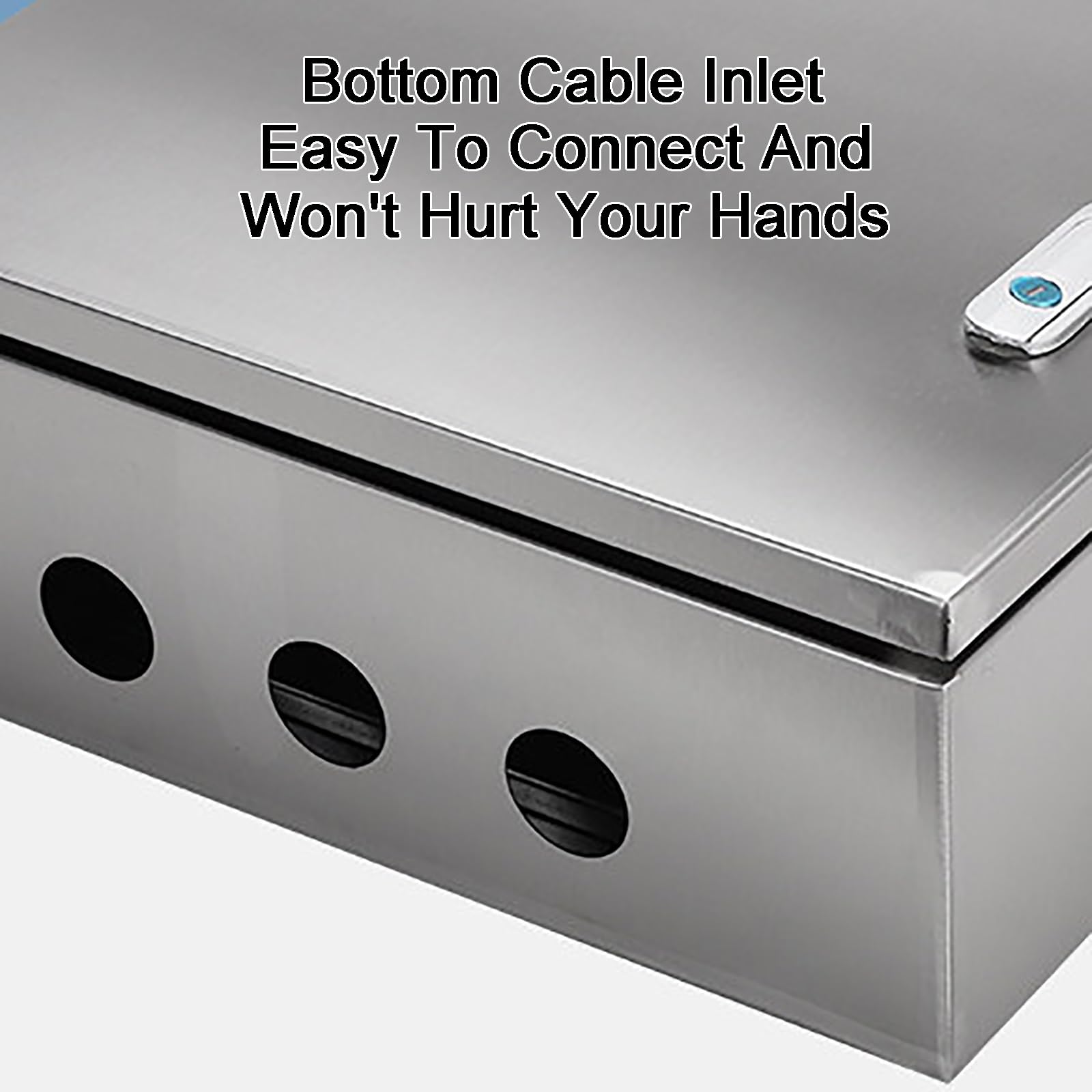 Caja Distribucion Electrica, Caja Electrica de Acero Inoxidable 304 con Diseño Ranurado, Apta para Interiores(80x20x60CM/31x8x24IN)