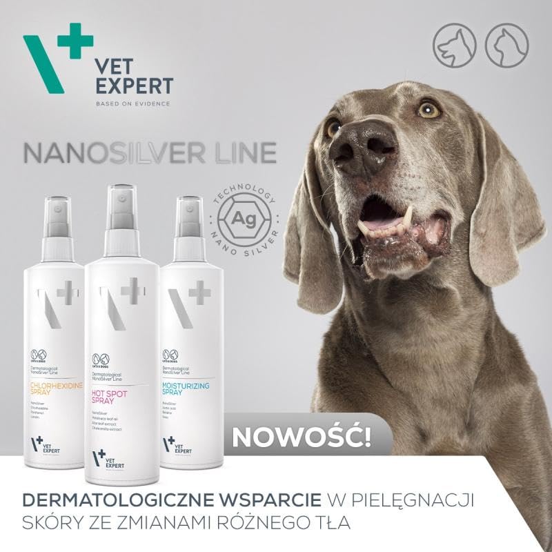 Spray z chlorhesydyną na zmiany skórne psów kotów VET EXPERT 100ml