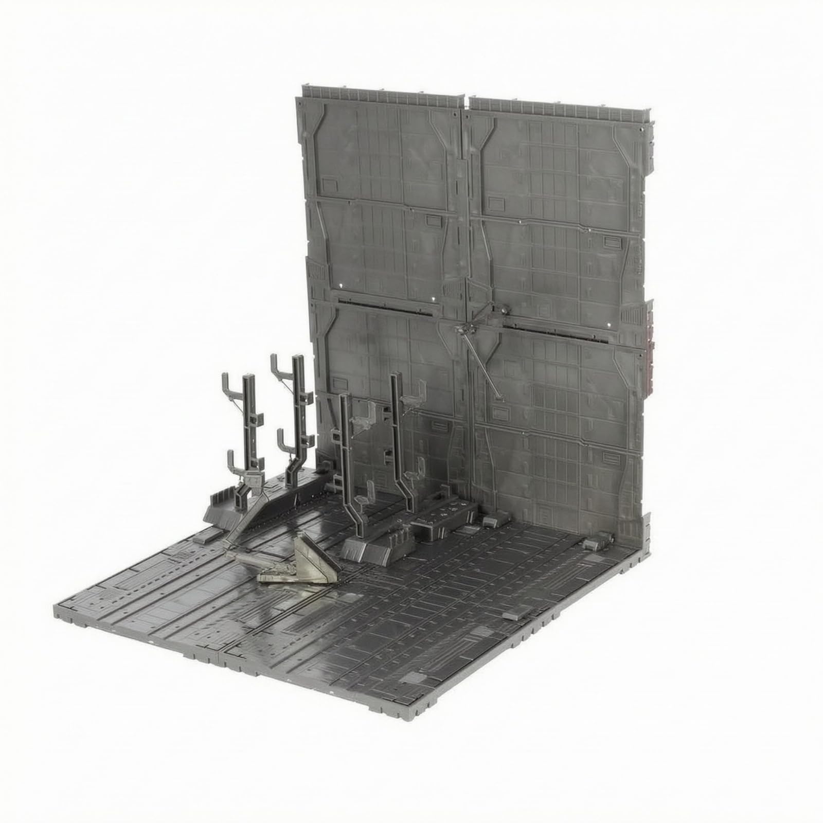 Action Figure Base per Diorama da Collezione Figure Struttura Meccanica con Elemento Verticale E Pavimento Tecnico Superficie in Plastica Adatto per , Vt-116-32