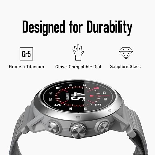 Miniatura 2 de COROS APEX 2 Pro Reloj GPS para exteriores, titanio zafiro de 1.3 pulgadas, duración de la batería de 24 días, GPS de doble frecuencia, navegación