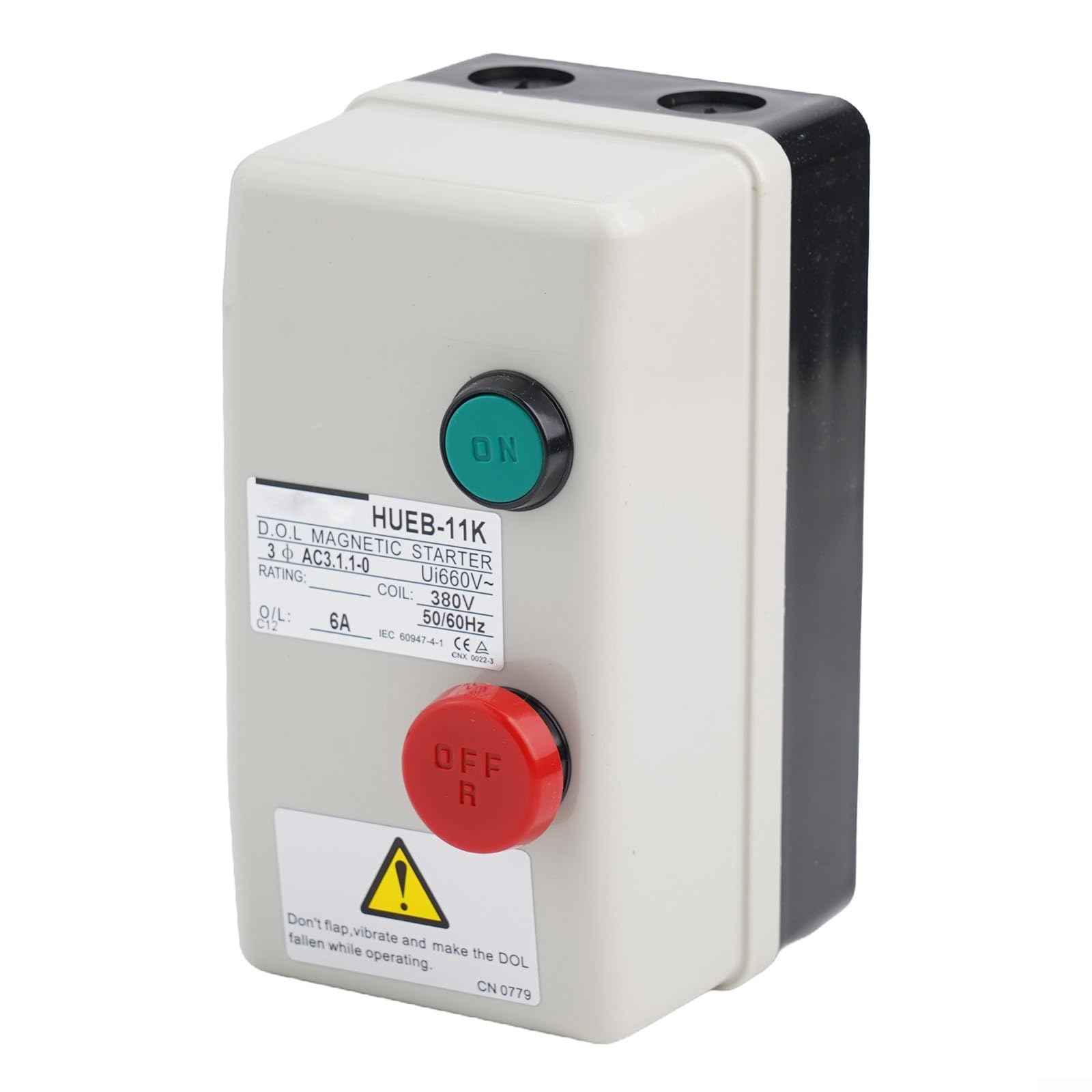 Besttoolifes 1 commutateur de démarrage moteur électromagnétique 3 phases 380 V étanche pour compresseur interrupteur moteur triphasé interrupteur magnétique 380 V (4-6 A)