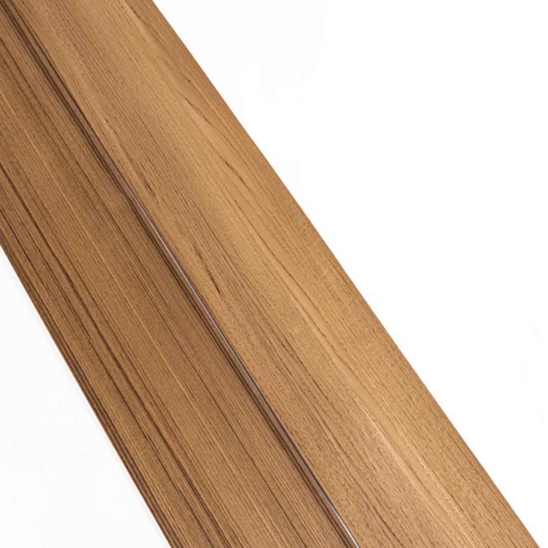 Placage en teck naturel de 0,5 mm, taille de 2,5 x 0,14 m, parfait pour la décoration de murs, d'armoires et de portes, également idéal pour la rénovation de meubles et d'intérieur de voiture