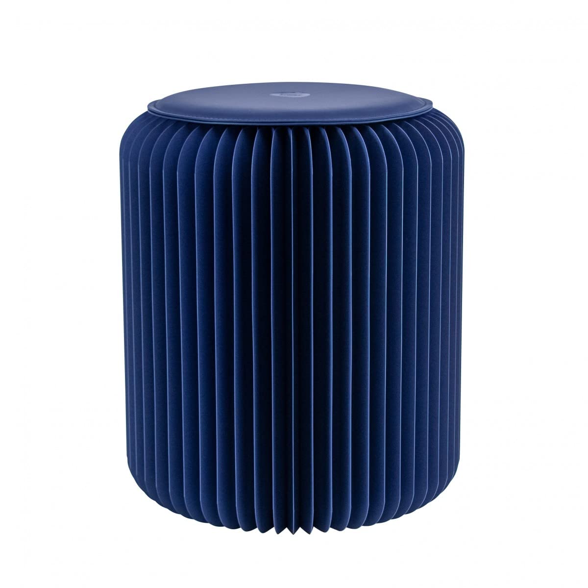 STOOLY Tabouret Pliable en Carton Recyclable - 42 cm, Bleu de Paris, Ultra-résistant et Écologique