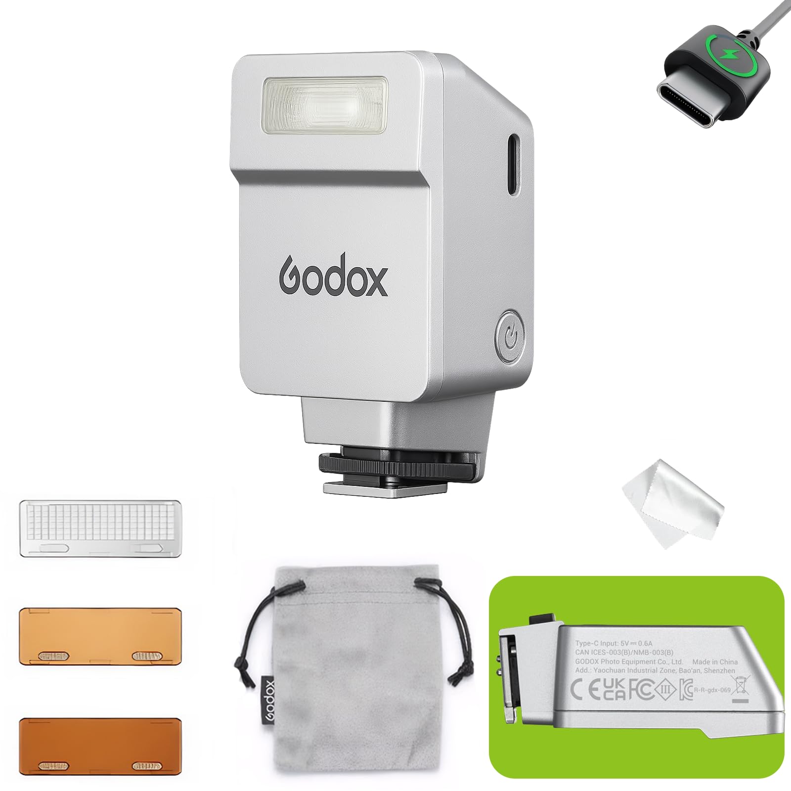 Flash Godox IT22 C para Canon, IT22C ETTL II Mini Flash Camera, Compatible con Cámara Canon EOS R RP R5 R6 R3 R7 R8 R10 R100 M3 M5 M6 M50 R5 Mark II R6 Mark II