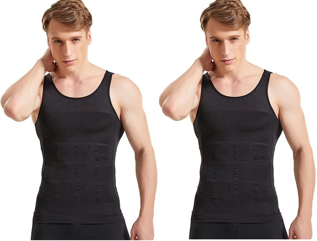 starzone Men’s Slimming Body Shaper Vest Shirt | Abs Abdomen Slim Stretchable Tummy Tucker Vest for Men Tummy Control Vest Shapewear Undershirt for Gym (S to 5XL)-picture-33