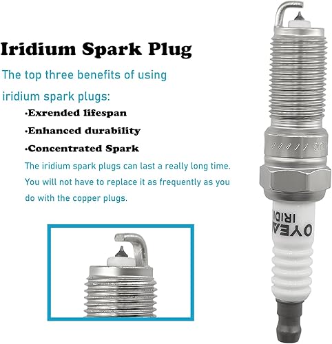 Miniatura 7 de OYEAUTO Paquete de 6 bujías de iridio UF553 7T4Z-12029-E compatibles con Ford Lincoln Mazda F-150 Explorer Taurus Mustang MKS MKX CX-9