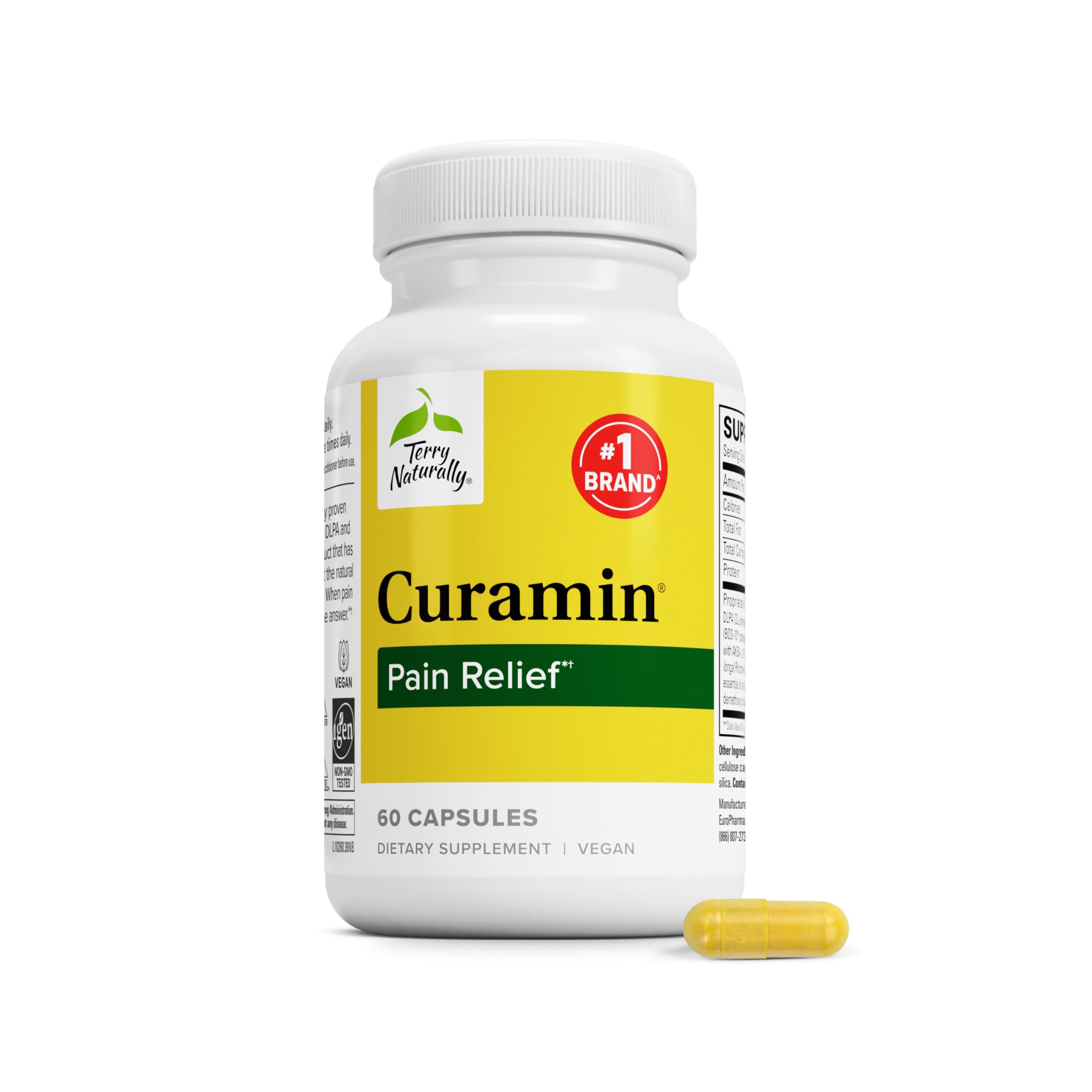 Terry Naturally Curamin - Muscle Soreness & Pain Relief - 60 Count Pack of 1 60 Count (Pack of 1)
