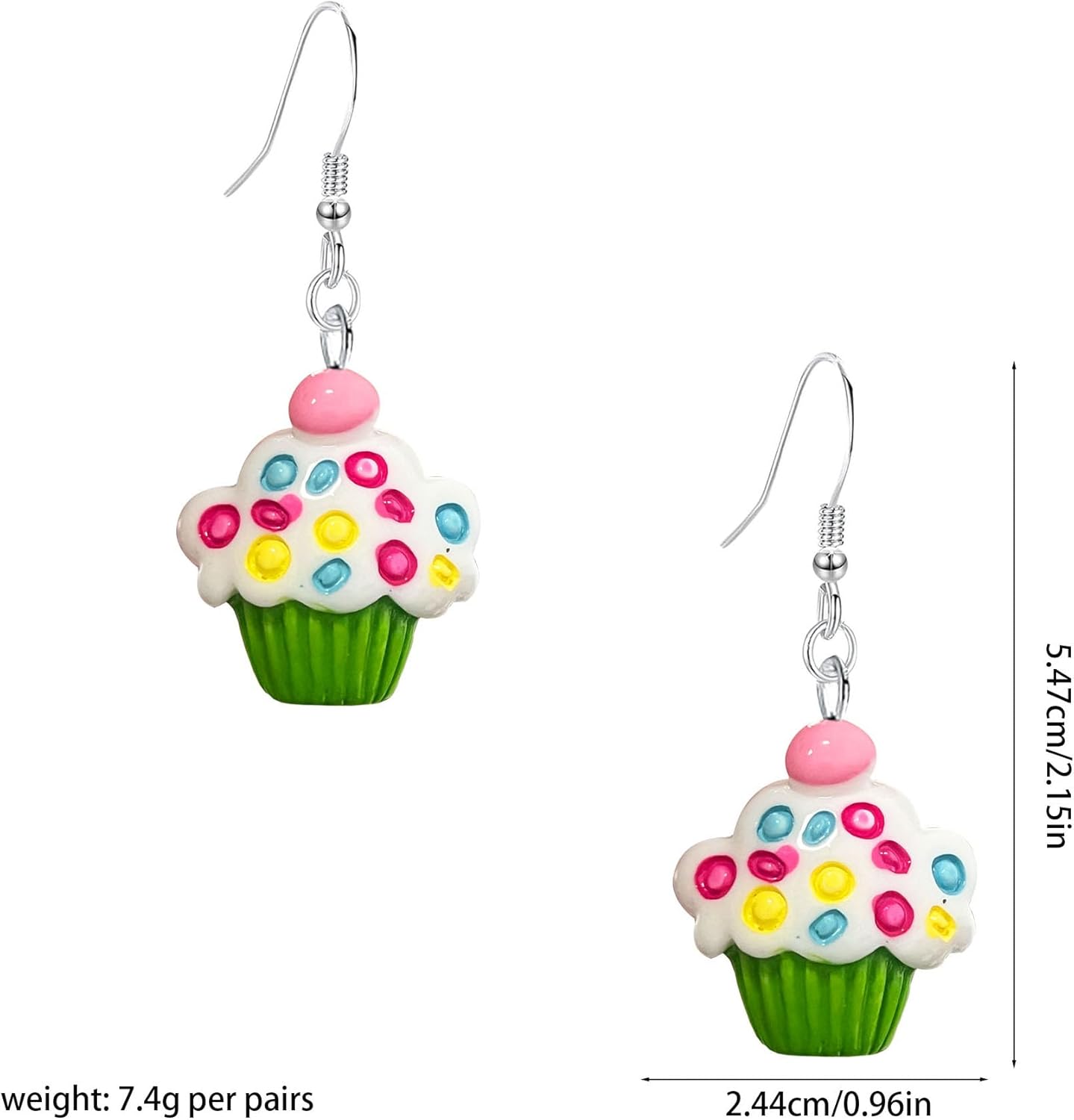 Cute Resin Cake Earrings Funny Mini Food Dangle Earrings for Women Sweet Dessist Kawaii Jewelry Lightweight Birthday Party - Image 4