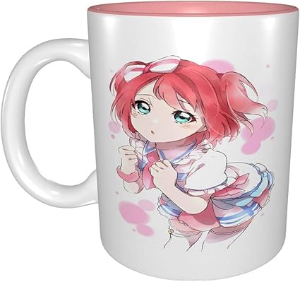 Amazon ラブライブ サンシャイン 黒澤ルビィ 陶器 マグカップ 大きい 耐熱 電子レンジ温め 真空断熱 かっこいい 男女兼用 アニメ Panmax ホーム キッチン
