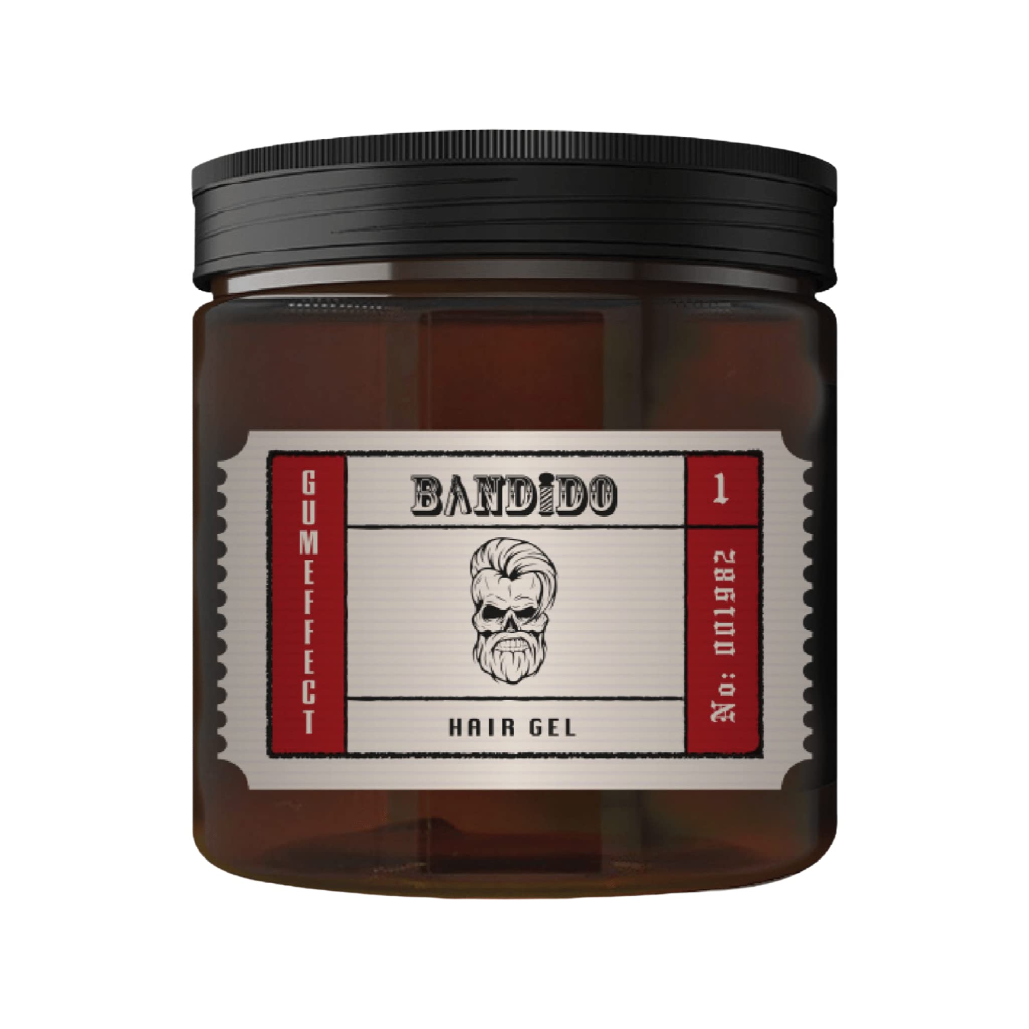 Bandido Hair Styling Gel Men 500 ml 01 Gum Effect Ultra Strong Natural Look Hair Gel Men No Sticking Wet Hair Look Hair Gel Rubber Effect Men's Styling Gel