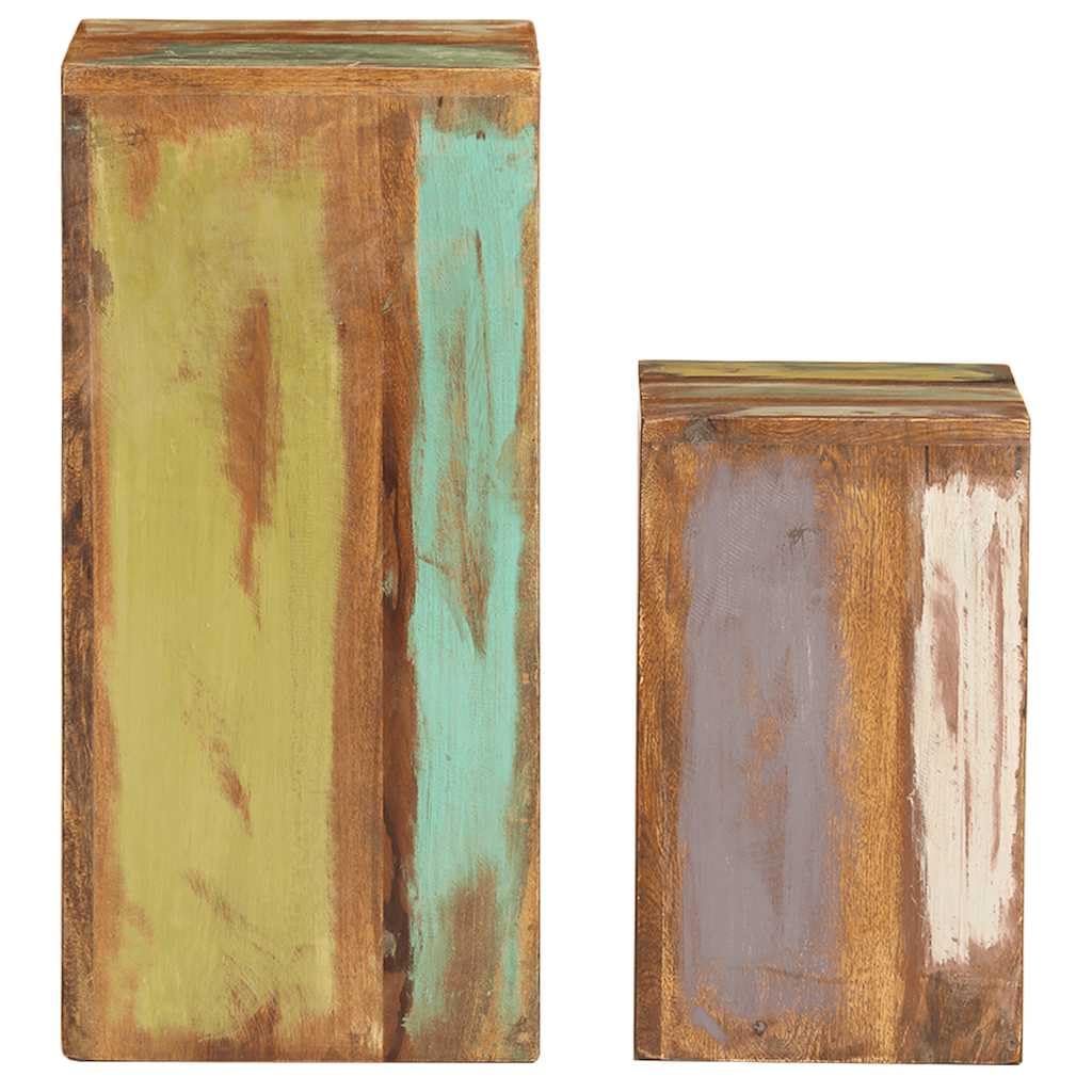 Soporte para plantas de madera maciza recuperada, escaleras para plantas y estantería para flores, para balcón, terraza, jardín y salón, soporte para macetas con estante, pedestal para