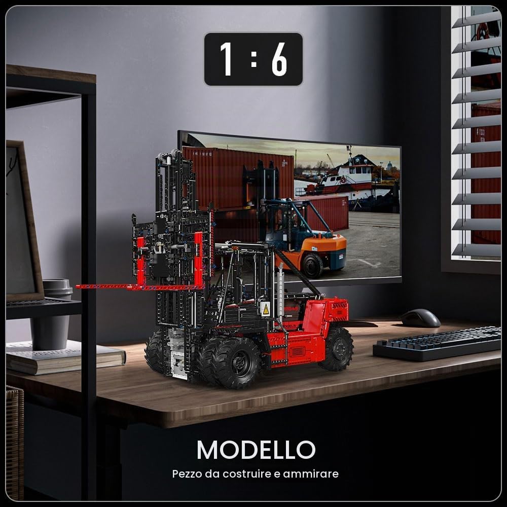 Mould King 17045 Technic Carrello Elevatore Per Carichi Pesanti Telecomandato Giocattolo Per Carrelli Elevatori Con Blocchi Di Costruzione, Adatto Per Adulti Dai 14 Anni In Su (4579 pezzi)
