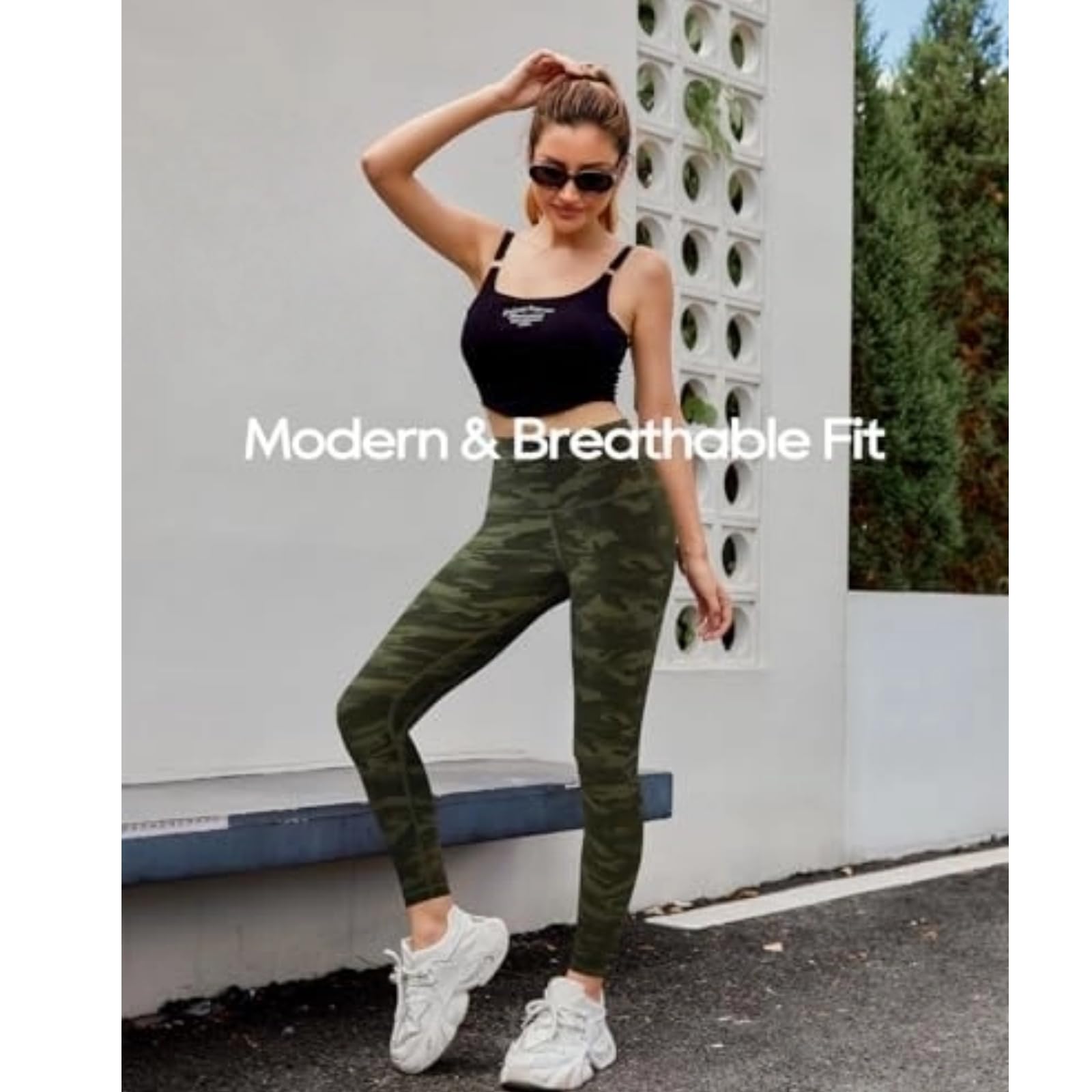 Legginsy treningowe damskie spodnie do jogi wysoka talia legginsy gimnastyczne z kieszeniami damskie
