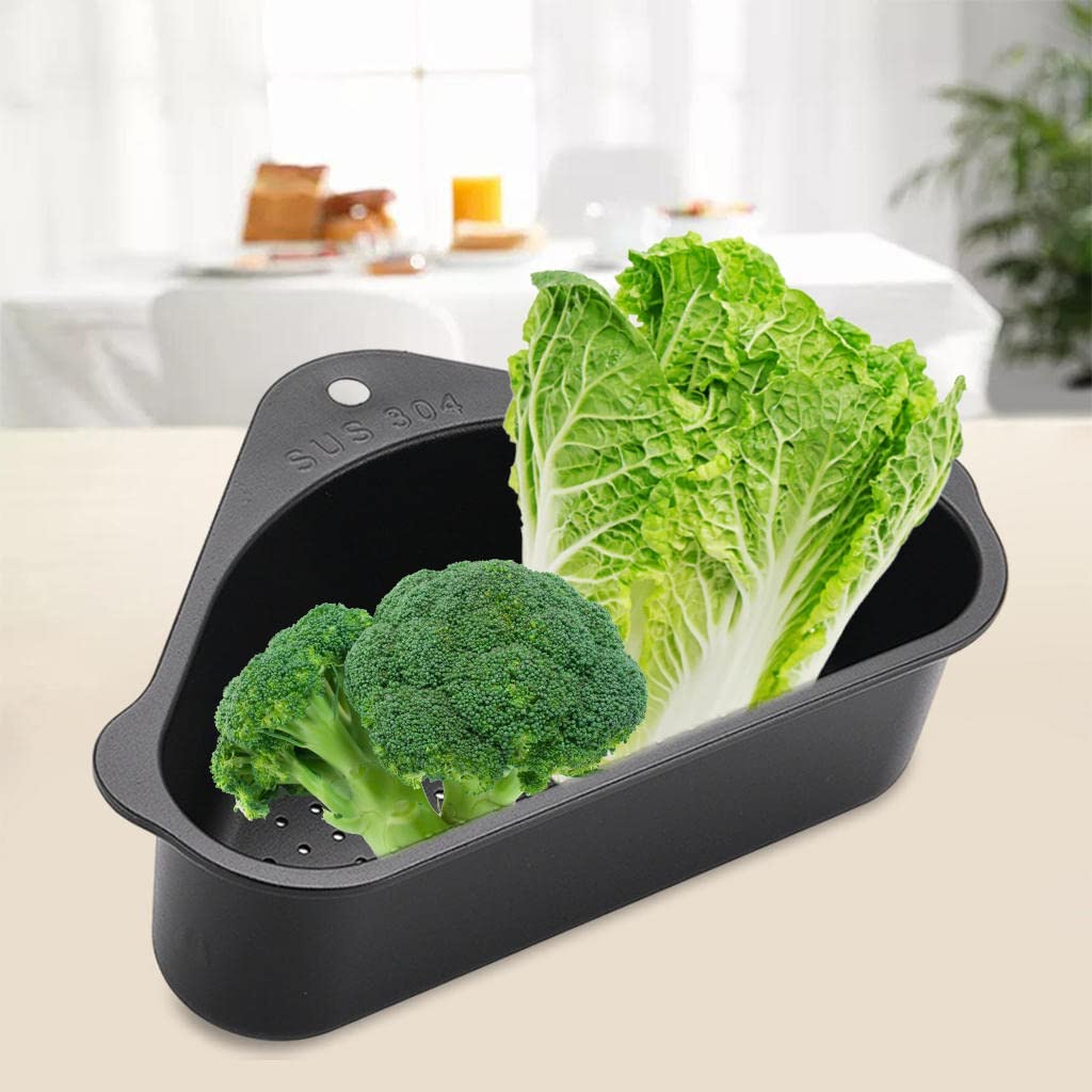 CARTIVA Plastic Multipurpose Kitchen Sink Corner Dish Organizer Tray Strainer Basket Drainer, Dustbin Storage Removable Holder Stand Rack, Waste Dispenser with Suction Cup (Black) (B0BQ7FD7L5) Amazon Price History, Amazon Price Tracker