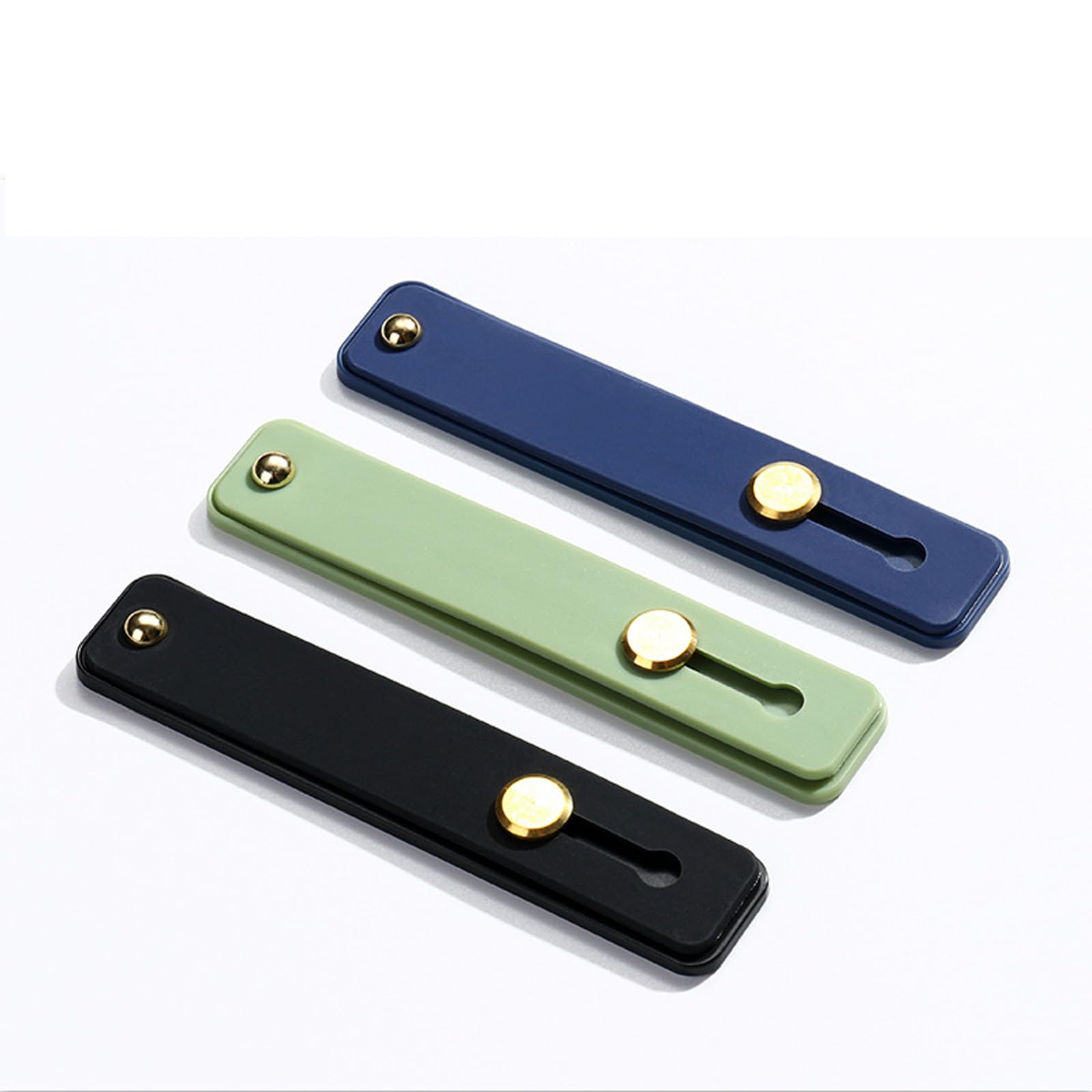 TazweeqPhone Grips for Back of Phone, 3 Pieces Phone Strap Grip, Telescopic Phone Finger Strap Stand, 3 Colors Silicone Universal Finger Loop, For Most Mobile Phones and Cell Phone Case