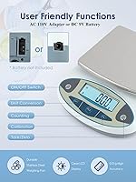 Vista 2 de CGOLDENWALL Báscula de laboratorio 500gX0.0.04 oz Balanza de laboratorio de alta precisión Balanza científica electrónica con peso de calibración