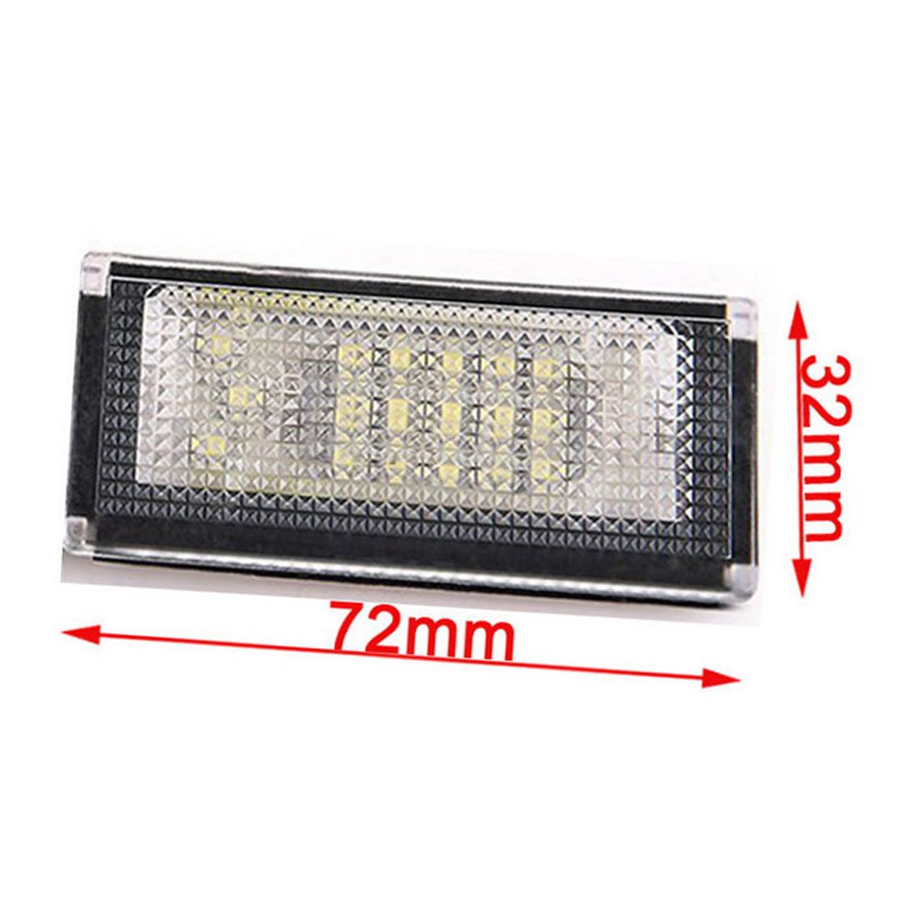 GOFORJUMP Lot de 2 feux de plaque d'immatriculation LED pour voiture B/MW Mini Cooper ONE R50 Convertible R52 Cooper S R53 Blanc