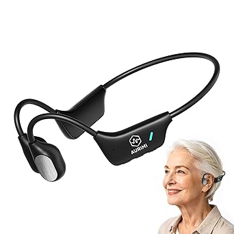 Aurimi Bone Conduction Hearing Amplifier, Open Ear Amplifier for Seniors