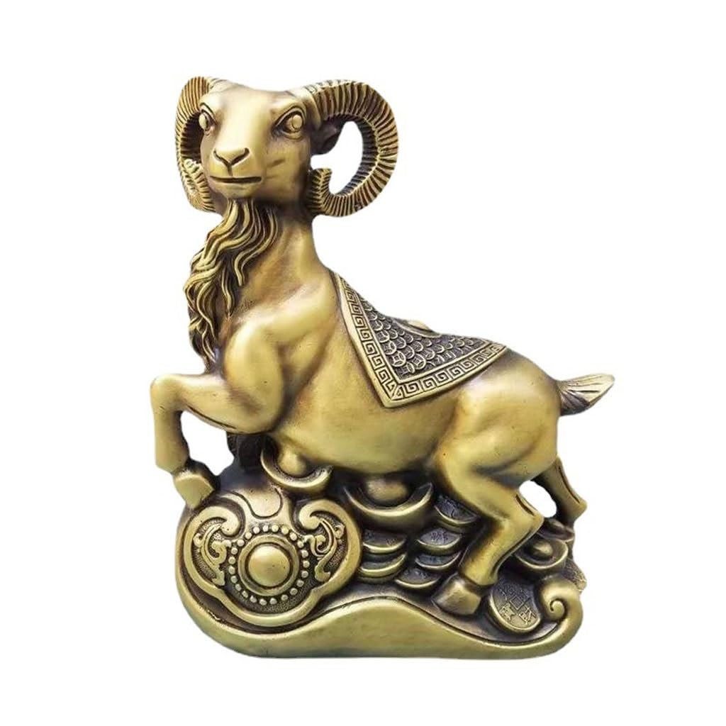 Home Decor Statues Craft Decoration Copper Sheep Ornaments Creative Metal Ornaments Office Home Products Wealth Feng Shui Sculptures
